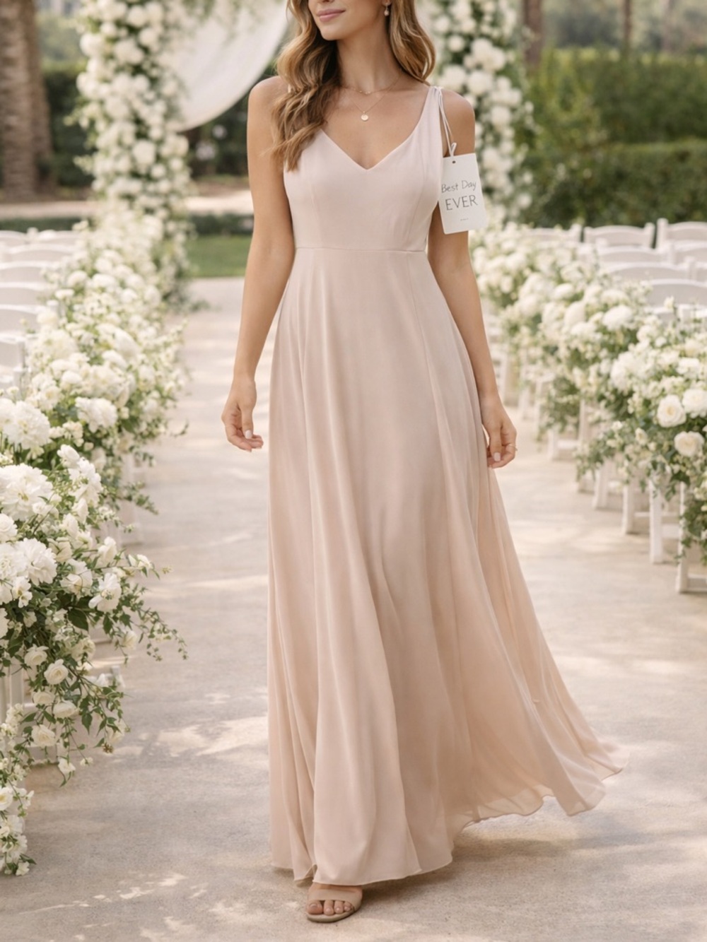 Show Me Your Mumu Maxi Dress Blush Pink Bridesmaid Wedding Guest NWT Medium